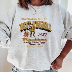 1989 Sunkist Fiesta Bowl Unisex Sweater, West Virginia Mountaineers Shirt